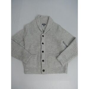 BONOBOS Mens Shawl Collar Cardigan Sweater Knit Button Front Gray‎ Size M